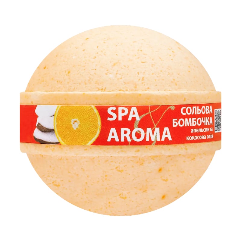Сольова бомбочка для ванн Bioton Cosmetics Spa &amp; Aroma Bath Bomb Апельсин та кокосова олія, 75 г
